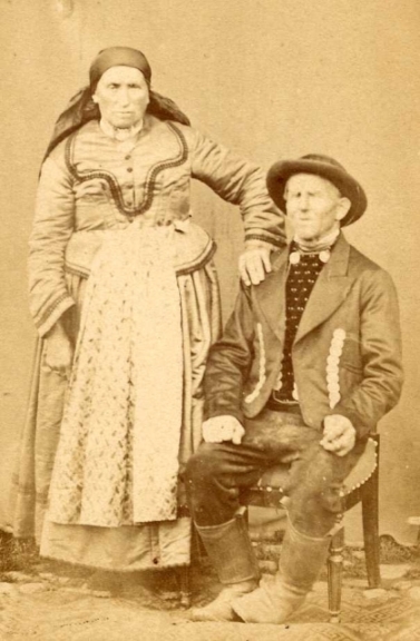 1860 bauernpaar